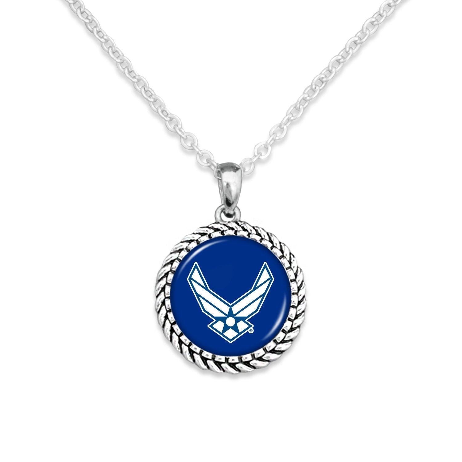 AIR FORCE WINGS ROPE EDGE NECKLACE