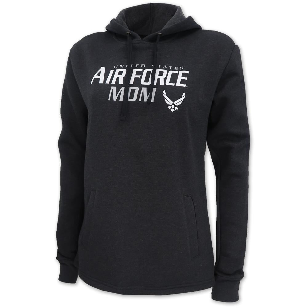 LADIES UNITED STATES AIR FORCE MOM HOOD (HEATHER BLACK) 1