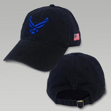 Load image into Gallery viewer, Air Force Wings Flag Hat (black)