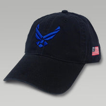 Load image into Gallery viewer, Air Force Wings Flag Hat (black)