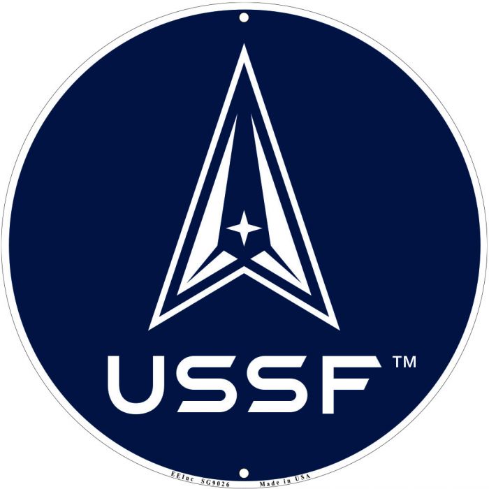 United States Space Force 12" Aluminum Sign (Navy)