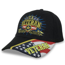 Load image into Gallery viewer, U.S. VETERAN SERVED PROUDLY HAT (BLACK) 2