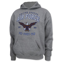 Load image into Gallery viewer, UNITED STATES AIR FORCE FLY FIGHT WIN HOOD (GREY) 1