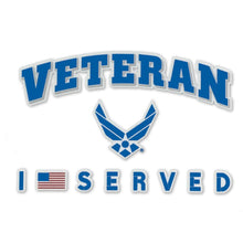 Load image into Gallery viewer, USAF VETERAN I SERVED DECAL