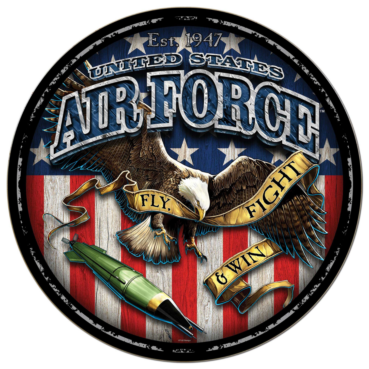 United States Air Force Fighting Eagle Circle (20x20)